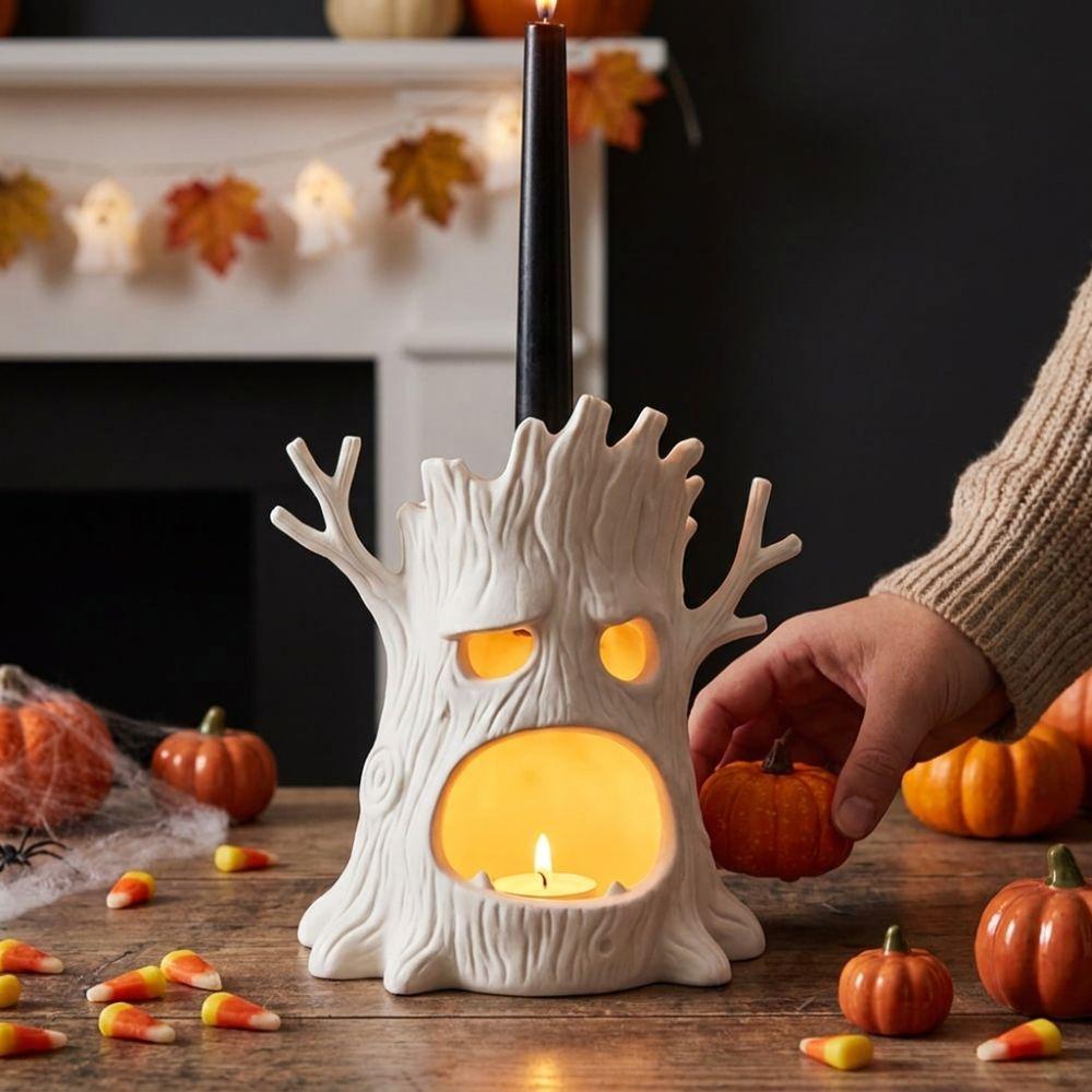 3D Printed Tree Monster Candle Holder Gothic Style Tree Stump Tealight Holder Halloween Party Gift