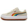 Puma Женские низкие кроссовки Mayu Rainbow из замши кремового цвета 387239-03