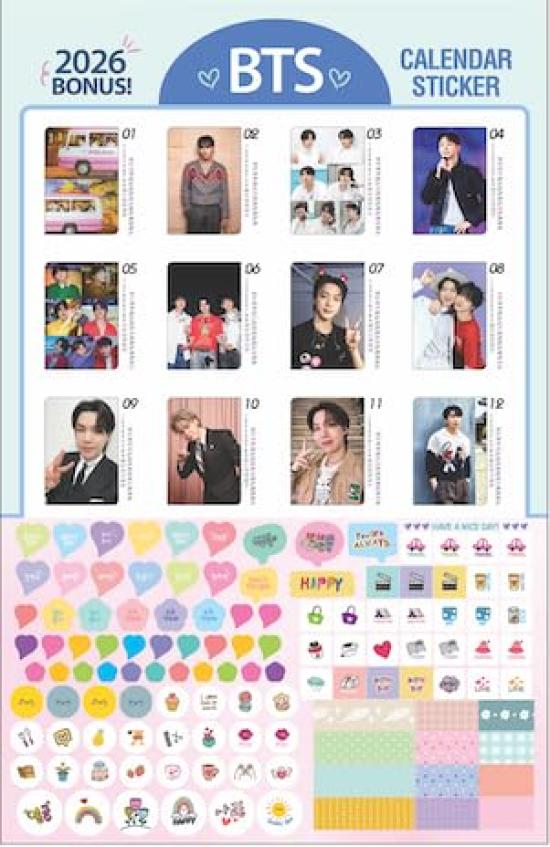 Товары Bangtan 2026 Настенный календарь