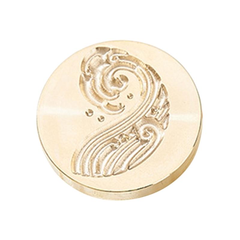 Волнистая текстурированная головка штампа для восковой печати Металлическая головка штампа для воска для валентинки, открытки на день рождения, приглашений, конверта