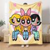 Powerpuff Girls Friendship Flannel Blanket Super Soft Warm Cozy Blanket For Sofa Bed Office Travel Allseason Home Decor Gift