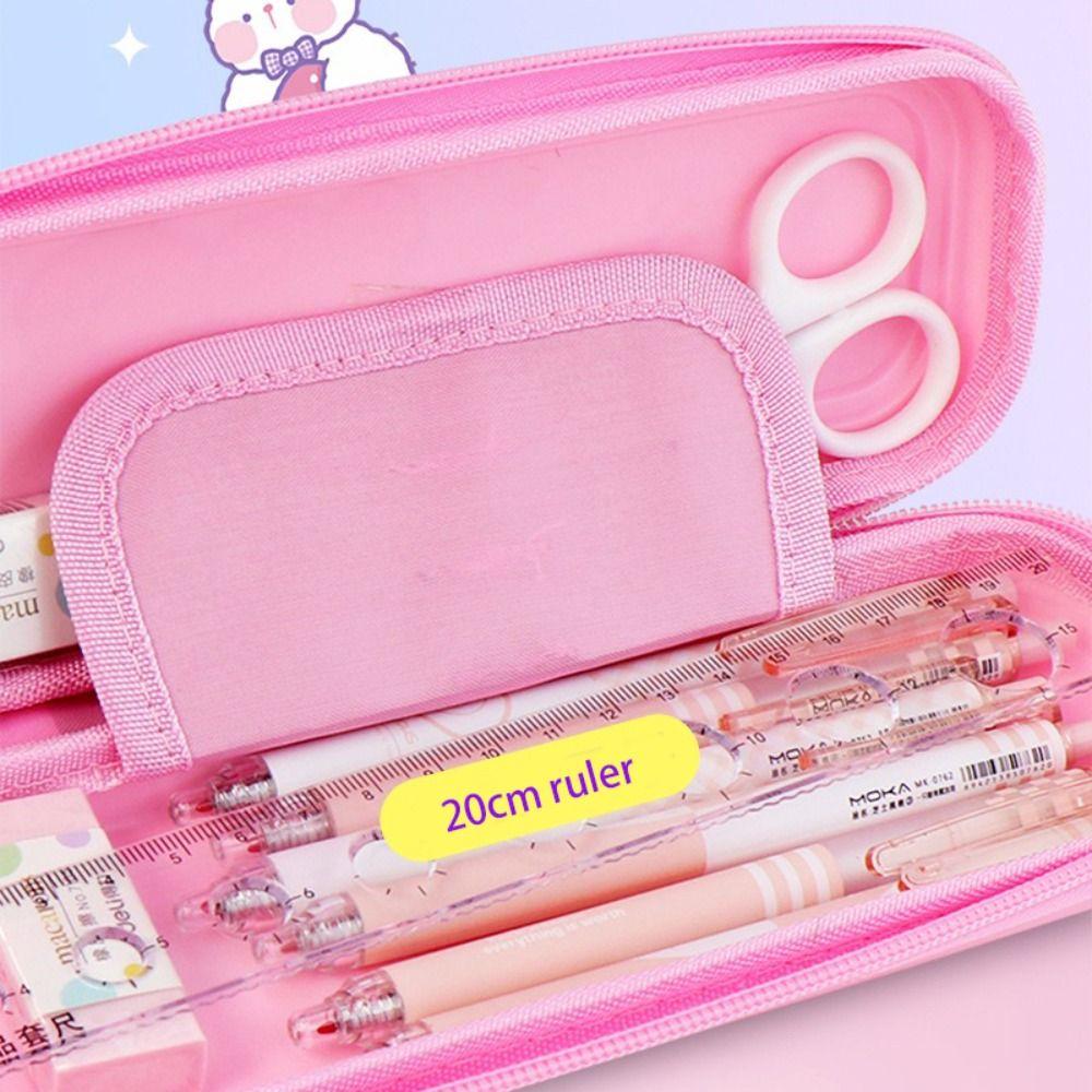 Пенал для ручек с изображением астронавтов/кроликов/динозавров, вместительная коробка для ручек, многофункциональная подарочная сумка для ручек