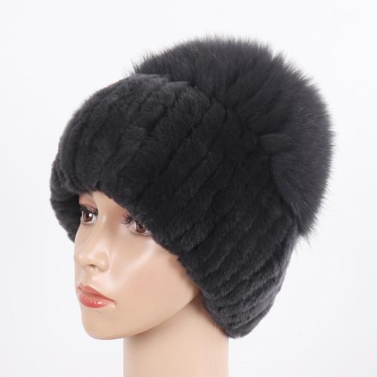 Новые зимние женские роскошные шапки из натурального лисьего меха, комплекты шарфов, натуральный мягкий вязаный теплый топ из меха кролика рекс, шапки из лисьего меха, шарфы, 2 шт.