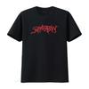Men's Suffocation Red Logo T Shirt Large Black Stylish Band Merch for Metal Fans vintage Washed Unisex Top For Everyday Wear