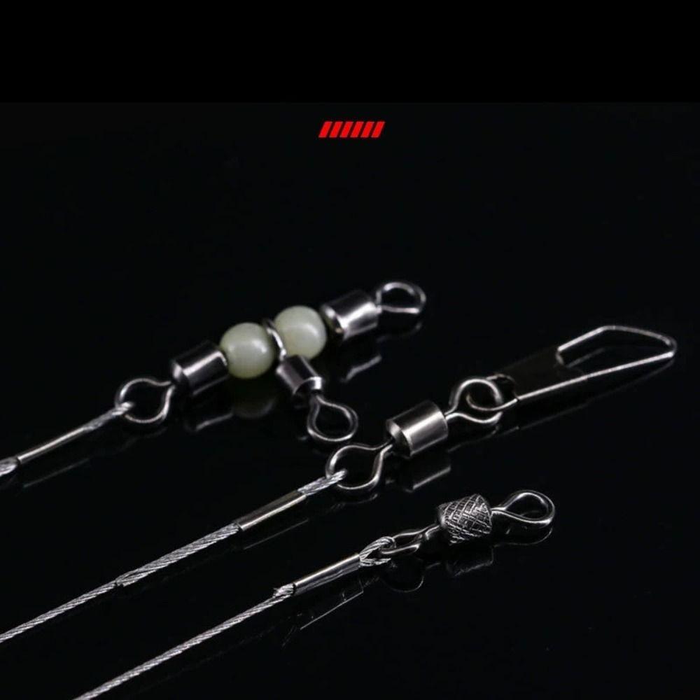 100Pcs Round Fishing Line Tube Connectors Stainless Steel Single Barrel Crimp Sleeves