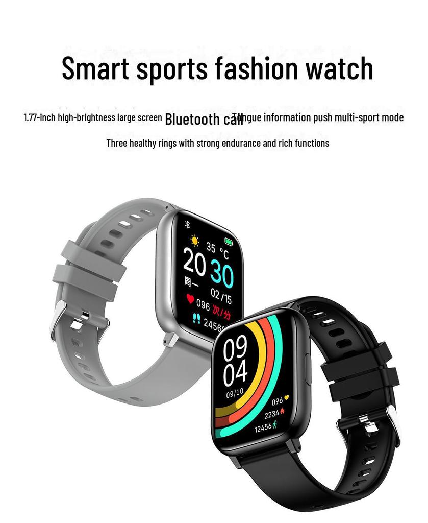 Спортивные смарт-часы H9PLUS: Звонки по Bluetooth, мониторинг здоровья, отслеживание шагов и информационные оповещения.