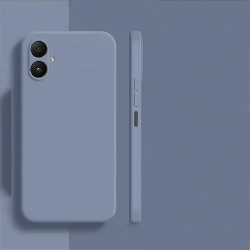 Матовый квадратный мягкий жидкий силиконовый чехол для Samsung Galaxy A55 A05S A04S A55 A53 5G S23 S24 Xiaomi Redmi Note 13 iPhone 15 14 13 12 11 Pro Max