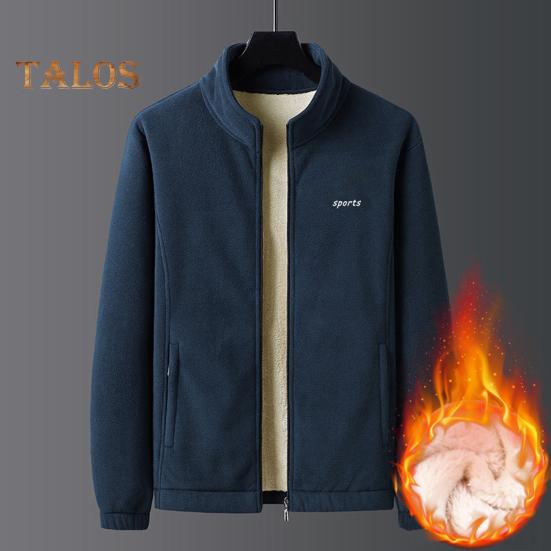 Мужская куртка с воротником-стойкой, длинным рукавом, утолщенной бархатной подкладкой, теплое зимнее пальто с карманами, застежка-молния, хлопковая куртка