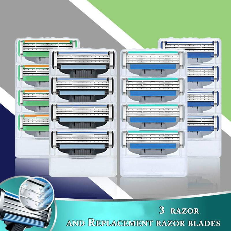 4 шт. новых бритвенных лезвий для Gillettee Mache 3 Turbo Safety Manual Shave Machines для мужчин со сменными лезвиями