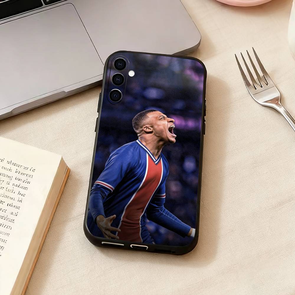 Football Star m -MbappeS-s Phone Case For Samsung Galaxy A73,A72,A71,A70,A53,A52,A51,Soft Silicone Black Cover