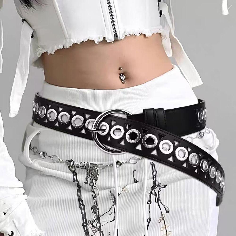 Korean Style PU Leather Belt Metal Buckle Y2K Girl Waistband Elegant Wide Waistband Ladies/Girls
