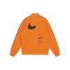 Nike Спортивная одежда с логотипом-галочкой и бейсбольным воротником, приталенная куртка на молнии, мужская верхняя одежда, оранжевый DJ5368-801