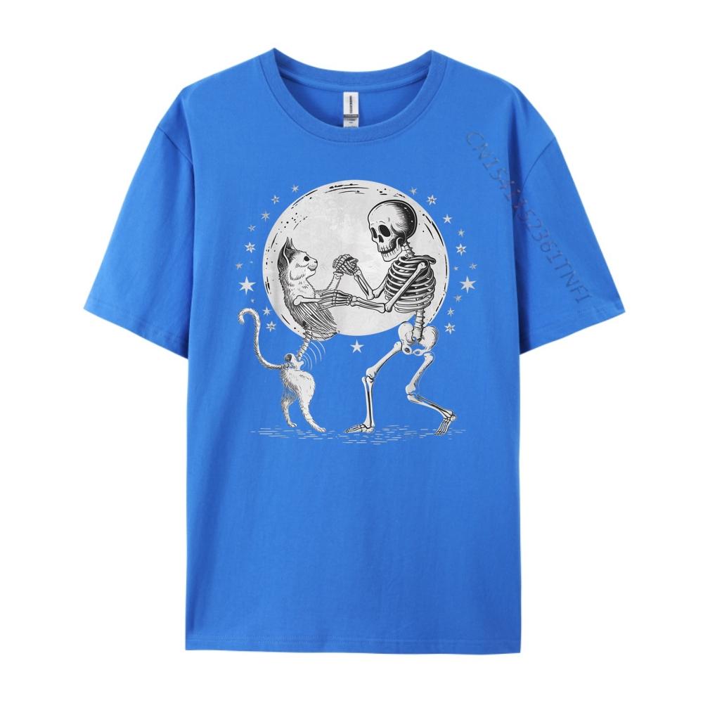 Cats and Skeletons Brand T Shirt Mens Designer Clothes Streetwear Unisex T-Shirts Group Graphic Short Sleeve
