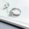 Elegant Openwork 925 Sterling Silver Hetian Jade Cabochon Ring for Men and Women - Light Surface Index Finger Ring