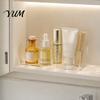 Compact Countertop Makeup Organizers Mirror Cabinet Storage Box, Highly Transparent Thickened PET Container, Stackable Vanity Drawer Dividers