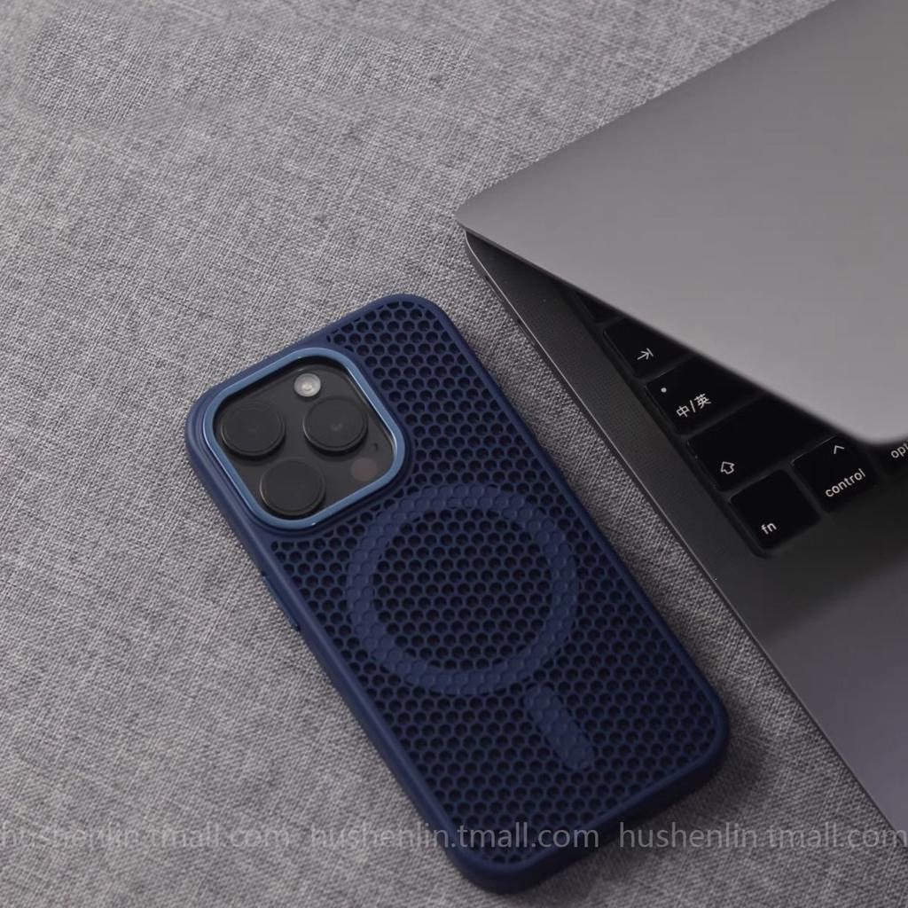 Магнитное притяжение Magsafe, сотовая структура для рассеивания тепла, подходит для iPhone17promax, держатель-рамка, чехол для мобильного телефона Apple 14 15.