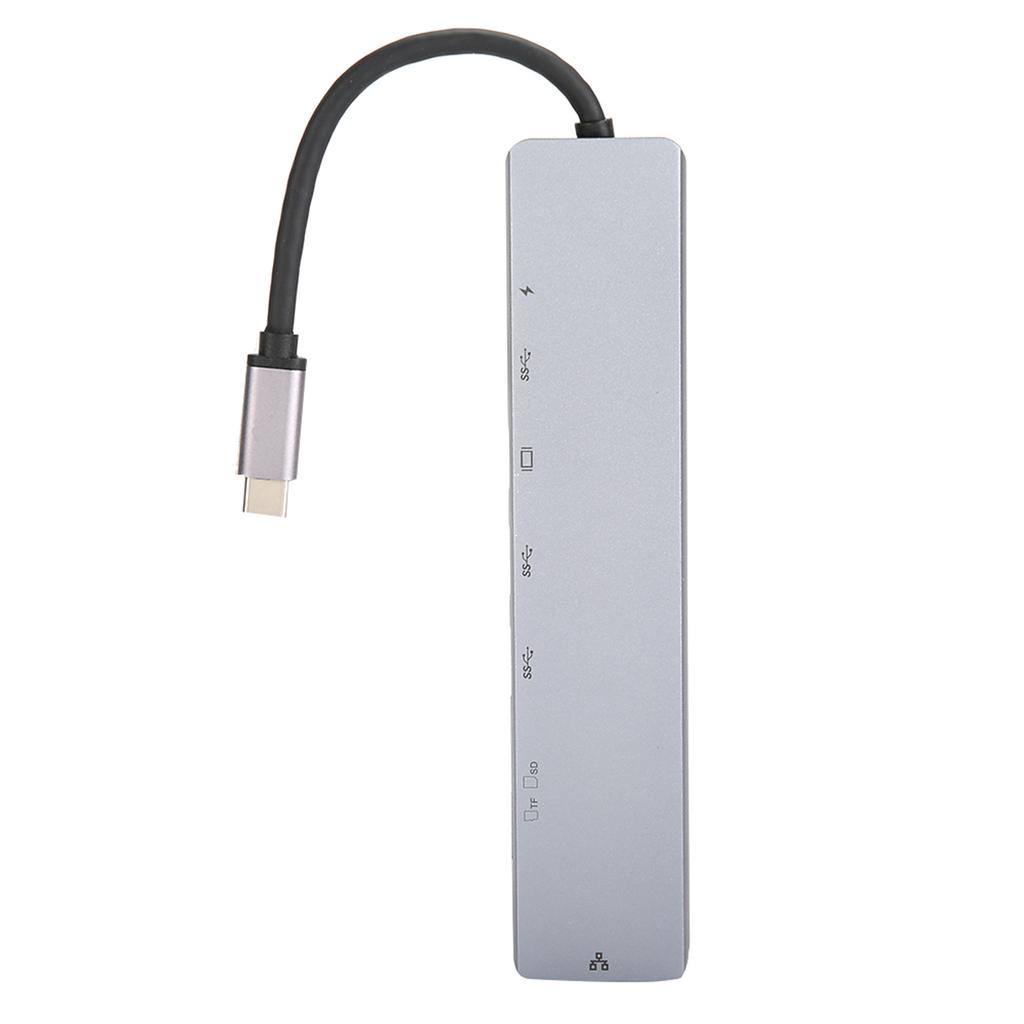 Интерфейс TypeC 8-в-1 к USB 3.0 хаб HDMI RJ45 Ethernet Mini SDTF OTG адаптер