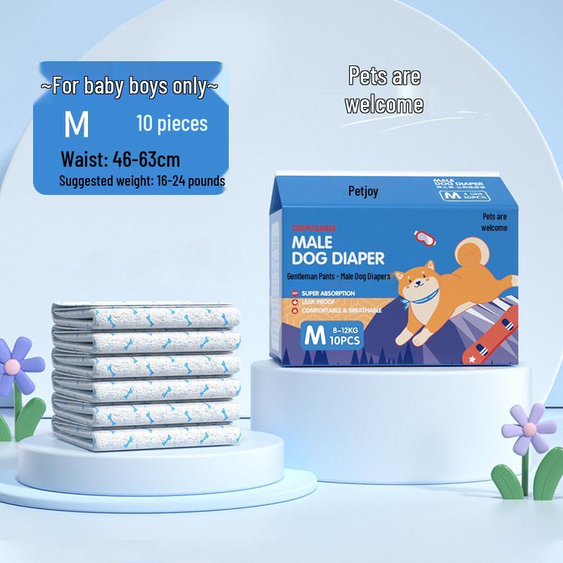 Одноразовые подгузники для собак Pet Joy: Женские менструальные прокладки и мужские подгузники