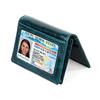 Stylish Simplicity Mens and Womens Leather Coin Purse ID Case Business Card Holder Bag Anti-magnetic RFID Anti-theft Card Small Wallet