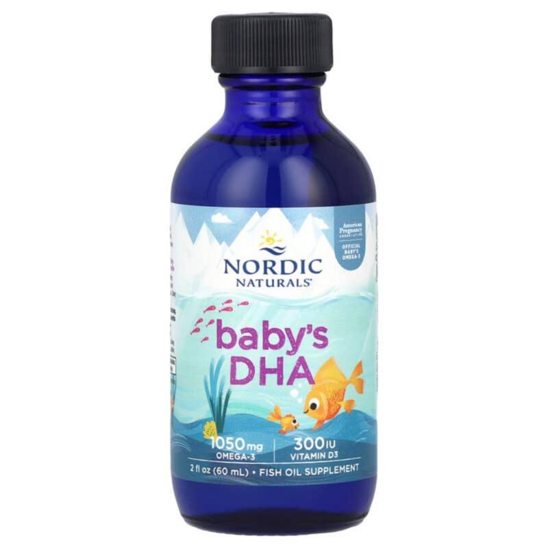 Nordic Naturals Baby DHA 1050 мг + Витамин D3 300 МЕ, 60 мл, 4 шт.