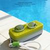 Large Capacity Silicone Swim Goggle Case Perforated Waterproof Eyeglasses Storage Bag Zipper Closure Portable