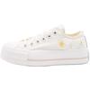 All Star Lift Sports Casual Stylish Comfortable Wear-resistant Low-top Skate Shoes for Women In White