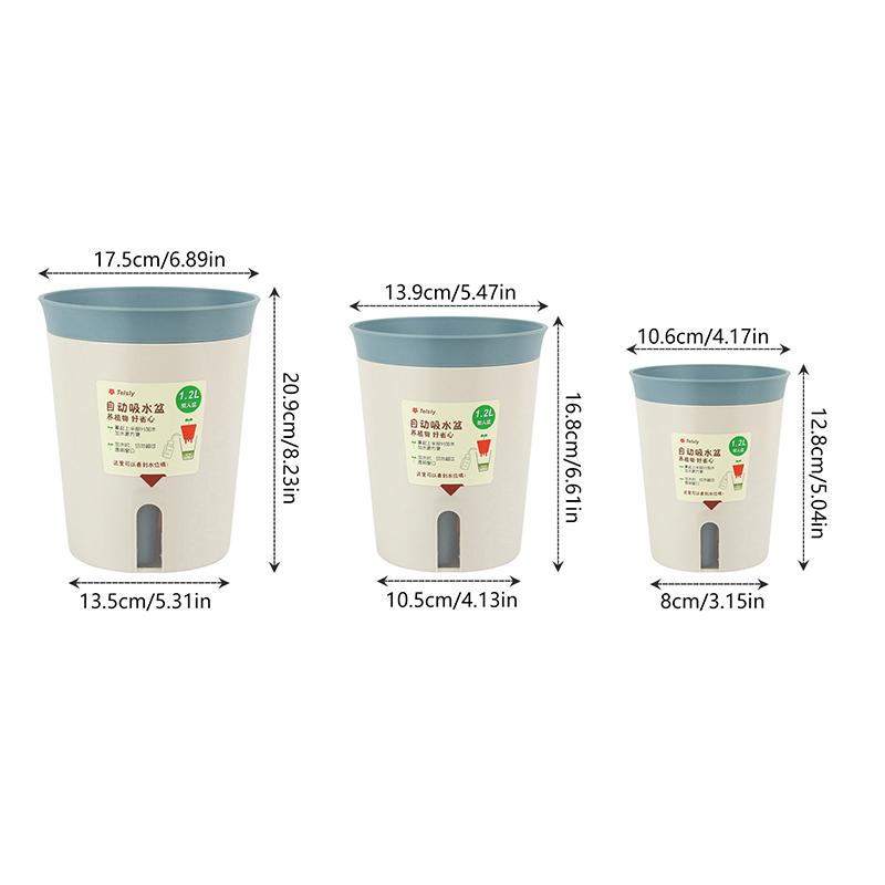 Двухслойный самополивающийся гидропонный цветочный горшок Пластиковый ленивый автоматический водопоглощающий горшок для растений Горшечные кашпо Офис Дом