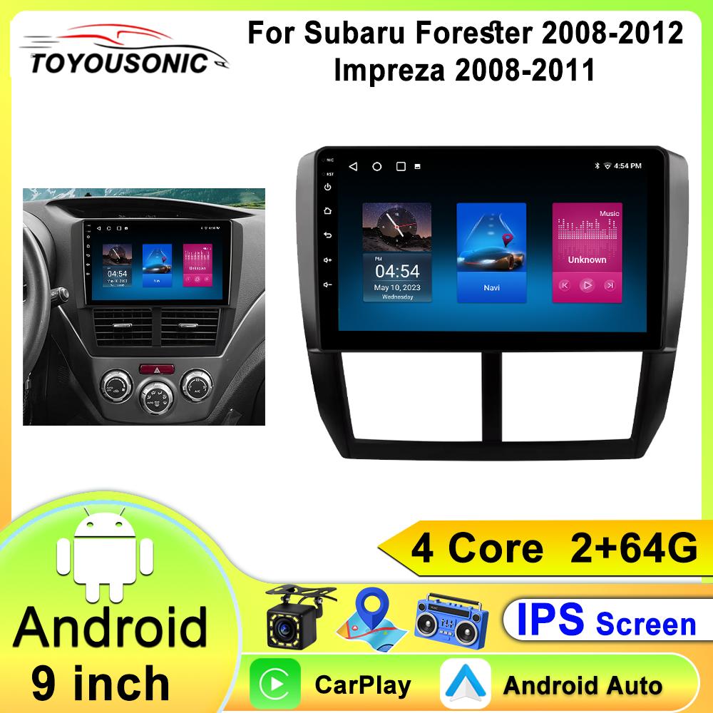 Для Subaru Forester 3 SH Impreza WRX STI 2008 2009 2010 2011 2012 Android Auto Car radio Carplay мультимедийный плеер GPS Stereo FM