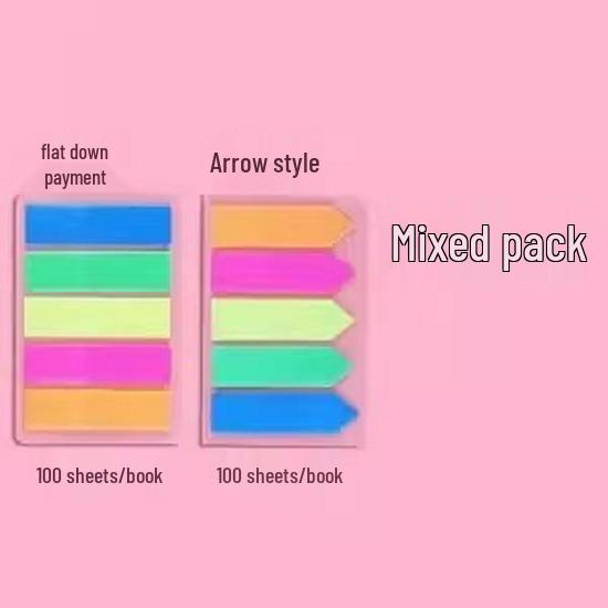 Прозрачные цветные наклейки-маркеры для офисного использования - Маленькие полоски для индексации страниц и выделения ключевых моментов