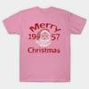 T Shirt Women Vintage Merry Christmas 1957 Harajuku Print Kawaii Tshirt Summer Short Sleeve Female T-Shirt Top Tee