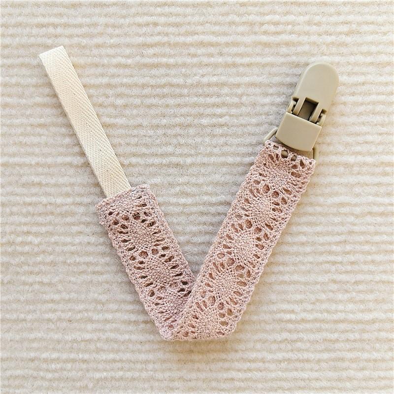 Зажимы для пустышек для младенцев Мягкая кружевная цепочка для пустышки Держатель для соски Идеально для сосок Зажим-игрушка для малыша Подарок на детский душ
