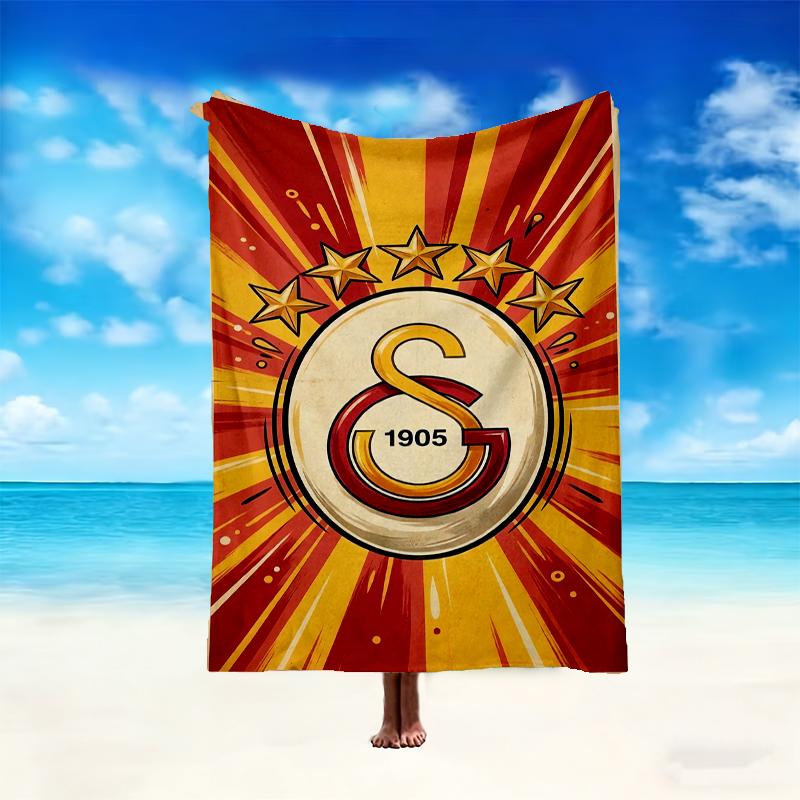 1pc Comfortable Home Print Throw Blanket, Galatasaray SK Blanket For Bed and Sofa Use, Special Present For Family