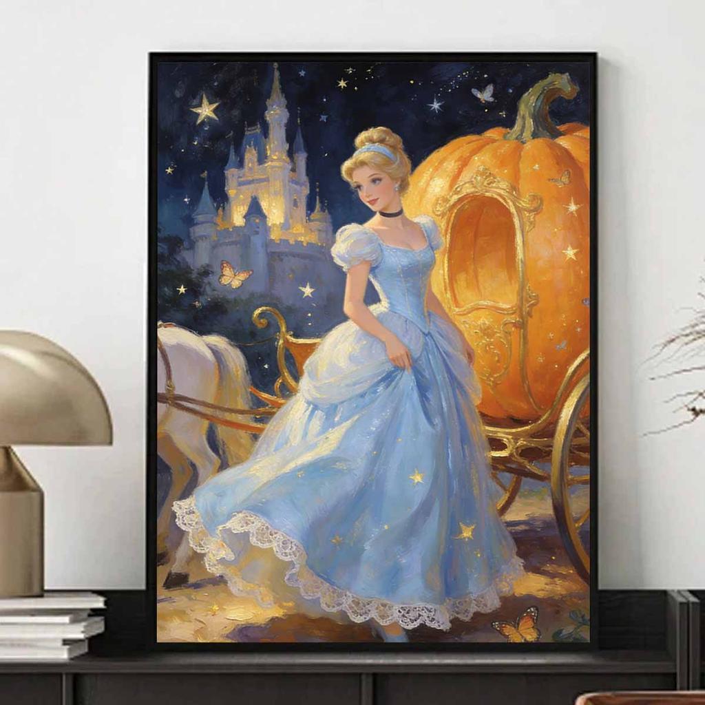 Disney Золушка Тыквенная Карета Алмазная Живопись Арт-Набор Мозаичная Живопись Алмазное Искусство Домашний Декор Комнаты Подарок