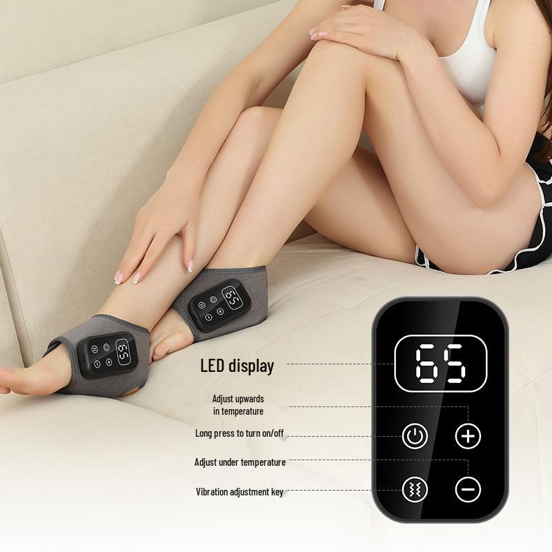 Electric Foot Massager with Heating, Vibration, and Graphene Hot Compress for Ankle Pain Relief