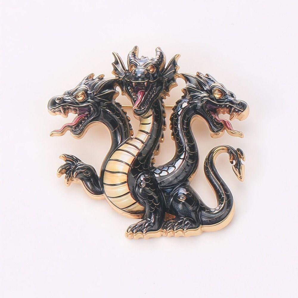 Antique Dragon Motif Jewelry Vintage Brooch Pin Luxury Brooch Jewelry Party