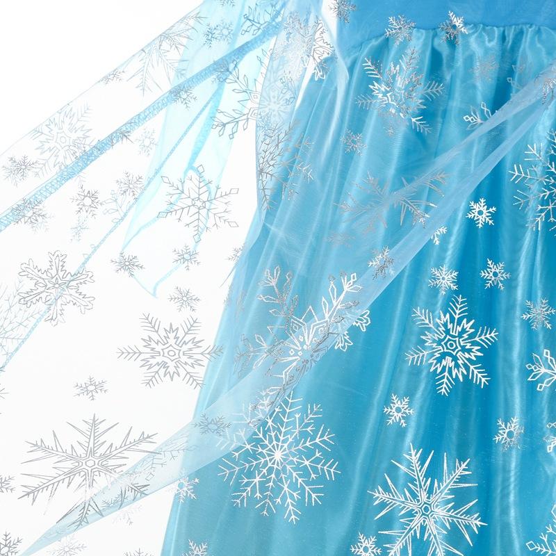 Girl Princess Dresses Long Sleeve Elsa Dress Kids Cosplay Snow Queen Costumes Carnival Birthday Party Gowns