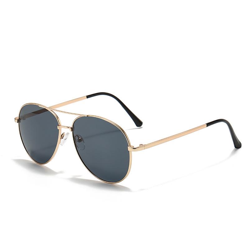 Pilot Sunglasses Big Face Thin Glasses Men And Women Personality Retro Riding Driving Windproof Anti-Glare Fashion Sun
