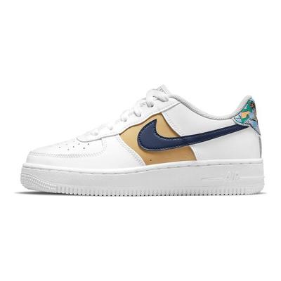 Детские кроссовки Air Force 1 Low LV8 GS белые с цветочным принтом DM3089-100