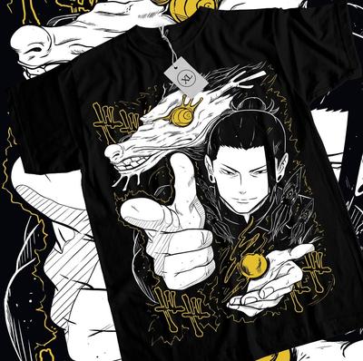 Футболка Сугуру Гето Jujutsu Kaisen Гето jjk Хоррор Аниме Черная Футболка Все Размеры Унисекс Футболка