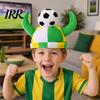 Photogenic Soccer Accessory Horn Hat, Funny Sports Themed Cheering Cap, Plush Eye-catching Football Hat Fan Headwear for Concerts, Game Day,