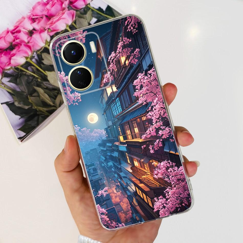 Чехол для Vivo Y16 Чехол для Vivo Y56 5G V2225 Модный узор Мягкий силиконовый чехол из ТПУ для Vivo Y16 Y 16 4G V2204 V2214 Чехлы для телефона
