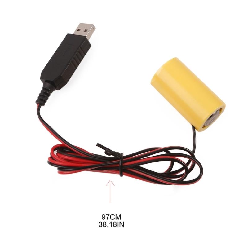 Универсальные эмуляторы батареек 6 В LR14 C, USB-кабель питания, 4 шт. LR14 C Замена батарейки Адаптер