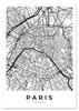 Poster Map Paris City Plan
