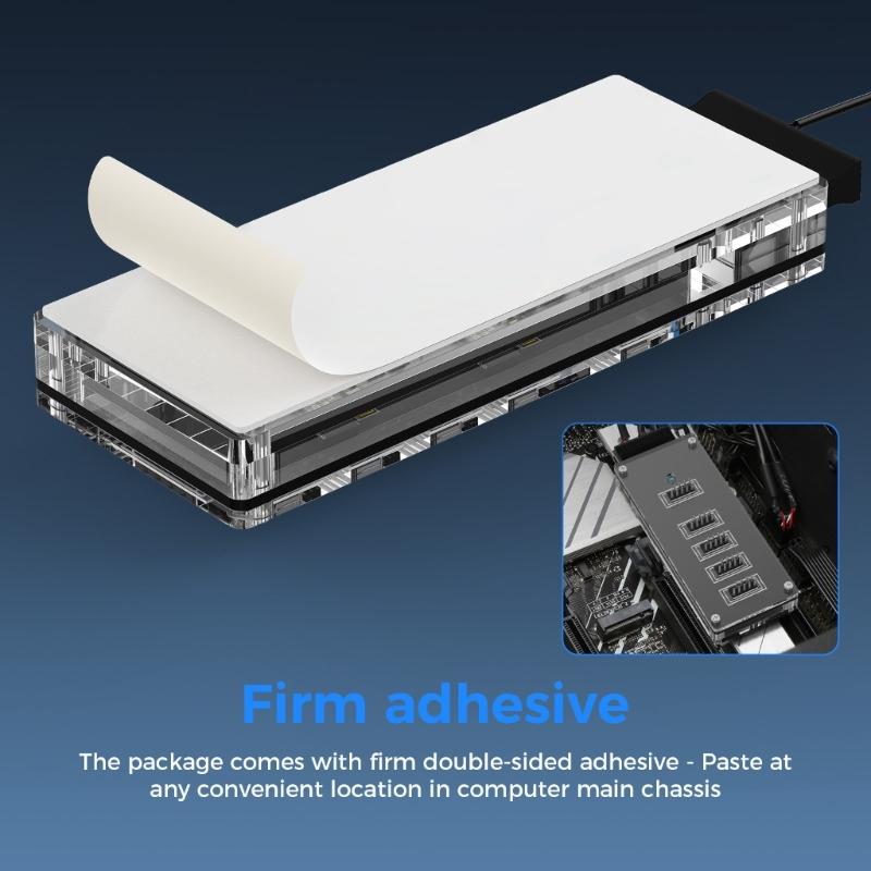 9-контактные USB-хабы Разъемы USB-разветвитель 1 к 4 USB2.0 9-контактная плата-разъем + кабель 50 см для водяного охлаждения для светодиодного вентилятора