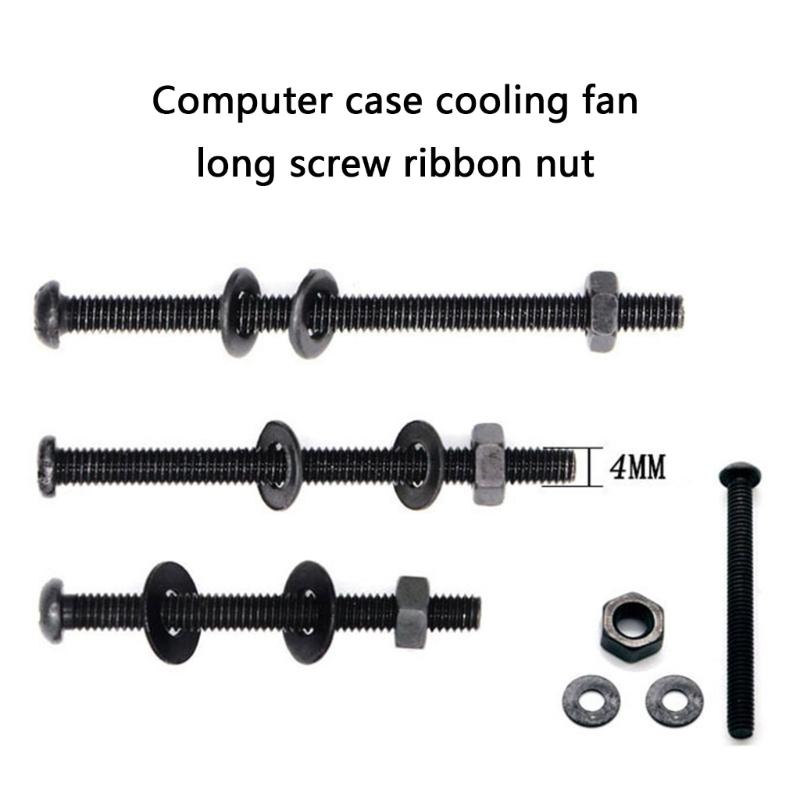 12 шт. Высокопрочные винты с внутренним шестигранником Высокопрочные винты из углеродистой стали для крепления тормозной клетки компьютерного охлаждающего вентилятора