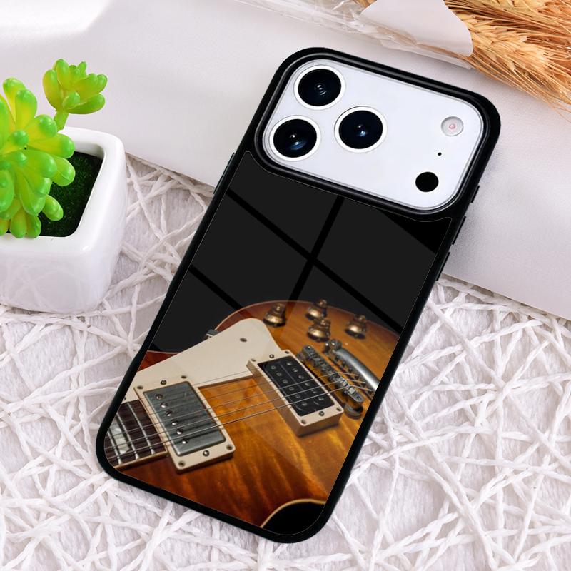 Чехол для телефона Музыкальная гитара для iPhone 17 Air 16 15 11 12 14 13 Pro Max Ударопрочный чехол