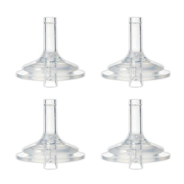 Hi-Vee Double Heart Gromimi U-Piece Compatible Stage 2 Replacement Straw Tap Transparent 2p, 2 Pieces