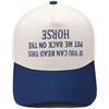 PUT ME BACK ON THE HORSE Fun Inverted Embroidery Color Matching Truck Driver Hat Men's and Women's Casual Hat