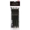 Гелевая шариковая ручка Mitsubishi Pencil Uni-Ball One 0.5 Черная, Черный корпус, Упаковка 5 шт. UMNS055PBK.24