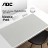 Aoc M470L/93 Однотонный Водонепроницаемый Односторонний Кожаный Коврик для Мыши, Экстра Большой, 800*400*2.5мм, Нескользящий Настольный Коврик для Офисного Компьютера, Легко Чистится, Серый